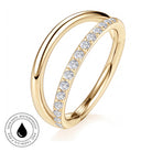 Gold Double Band Crystal Clicker Hoop