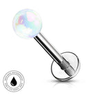 16 Gauge Hypoallergenic Metallic Flat Back Labret Stud