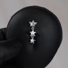 14 Gauge Dangling Triple Crystal Star Reverse Belly Button Bar