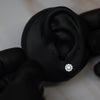 16 Gauge Internally Threaded Titanium Crystal Flower Stud