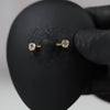 14 Gauge Internally Threaded Titanium Crystal Nipple Barbell