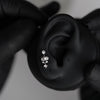 16 Gauge Internally Threaded Dangling Crystal Bow Stud