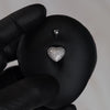 14 Gauge Crystal Paved Heart Belly Button Bar 
