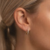 Hypoallergenic Crystal Lined Hinged Hoop Earrings