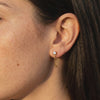 20 Gauge Gold Plated Crystal & Chain Stud