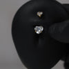 14 Gauge Hypoallergenic Crystal Heart Belly Bar