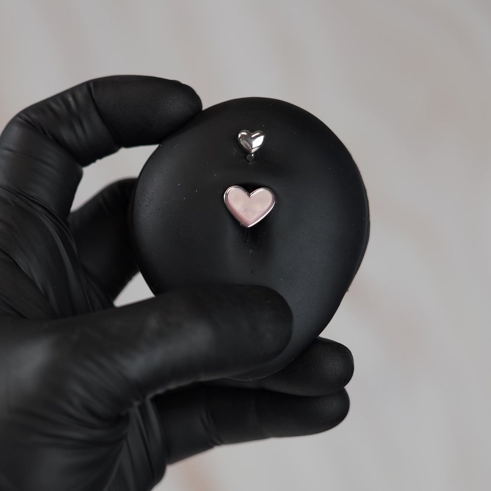 14 Gauge Mother Of Pearl Heart Shaped Belly Button Bar