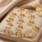 SENHUA TRADING (HONG KONG) LIMITED Stud Multi Pack of 15 Pairs Of Studs & Hoop Earrings