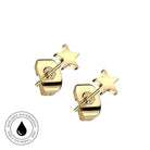 20 Gauge Titanium Star Shaped Stud Earrings