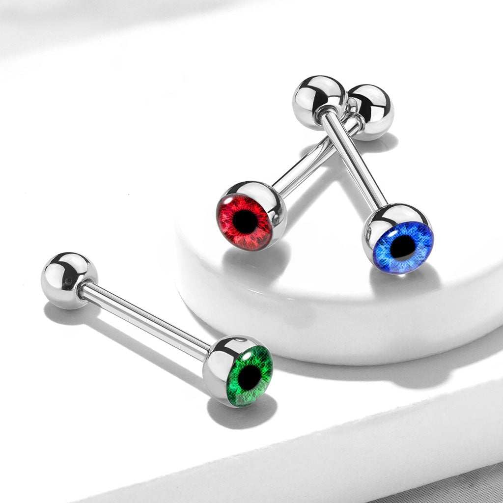 Cherry Diva Barbell 14 Gauge Snake Eye Tongue Barbell