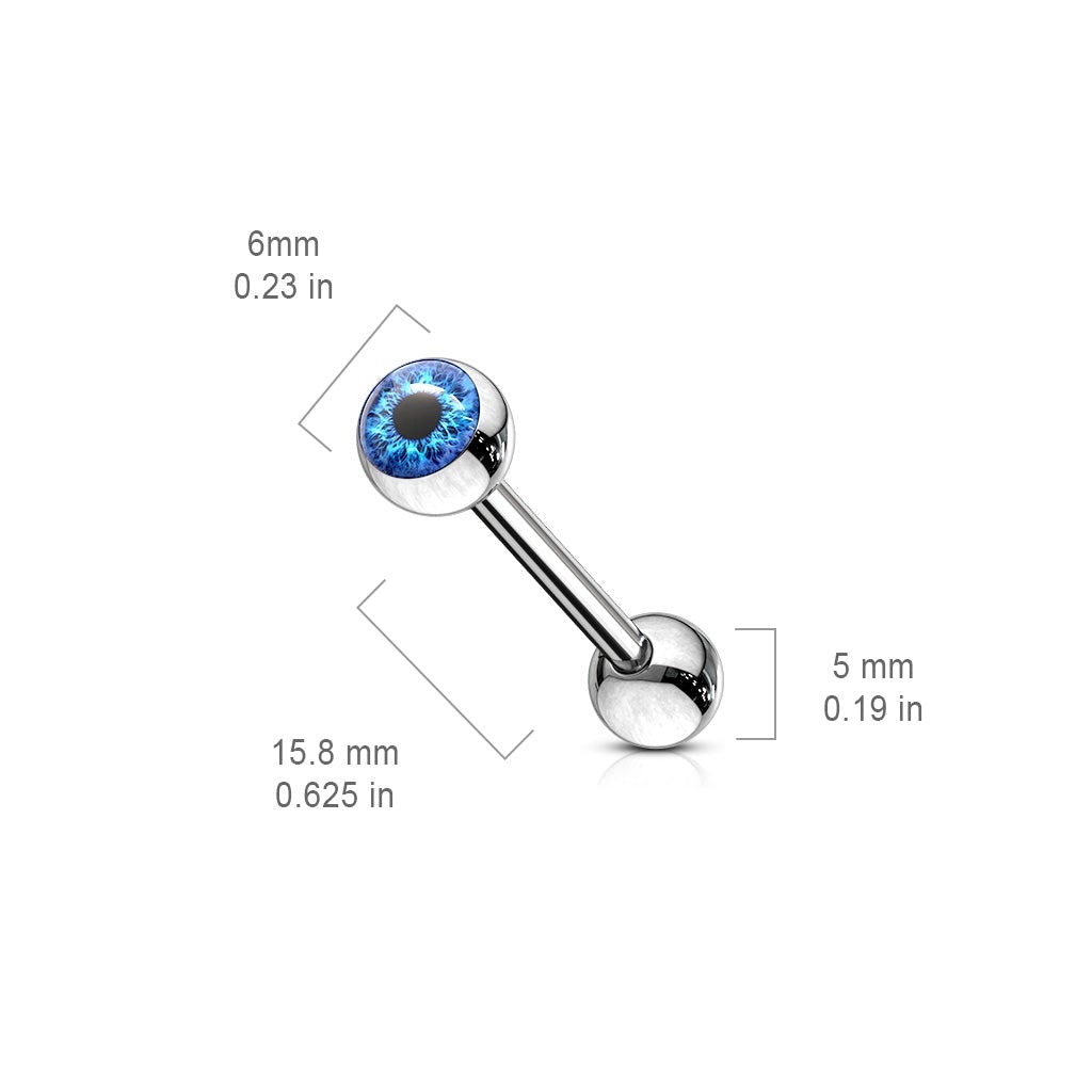 Cherry Diva Barbell 14 Gauge Snake Eye Tongue Barbell