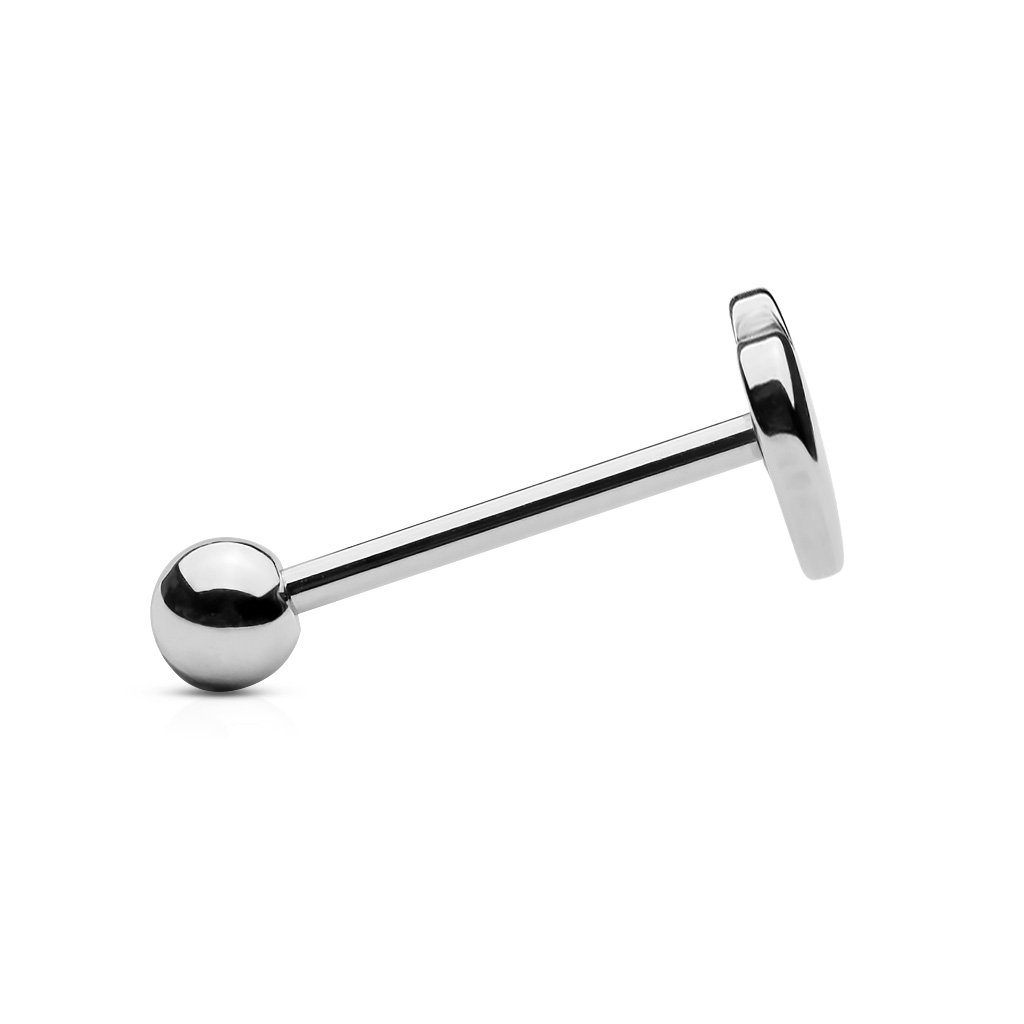 Cherry Diva Barbell 14 Gauge Surgical Steel Heart Top Tongue Barbell