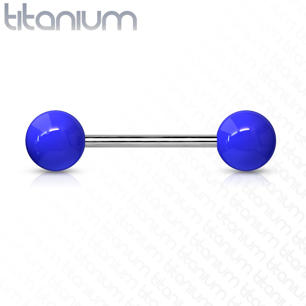 14 Gauge Titanium Acrylic Ball Barbell