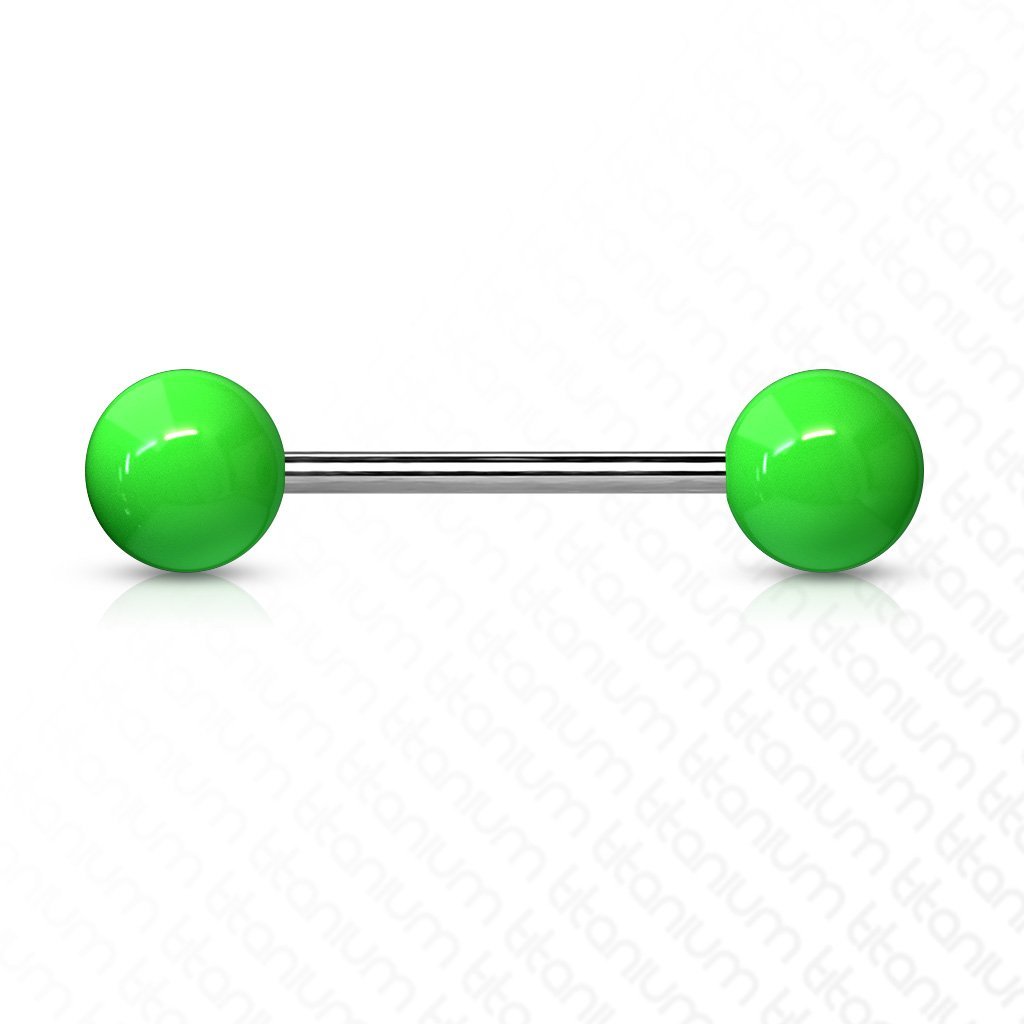 14 Gauge Titanium Acrylic Ball Barbell