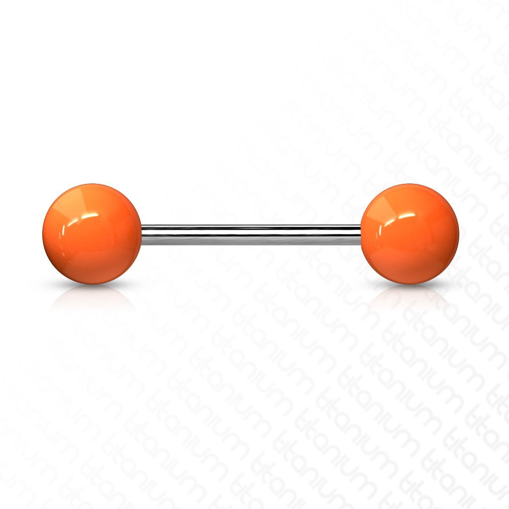 14 Gauge Titanium Acrylic Ball Barbell