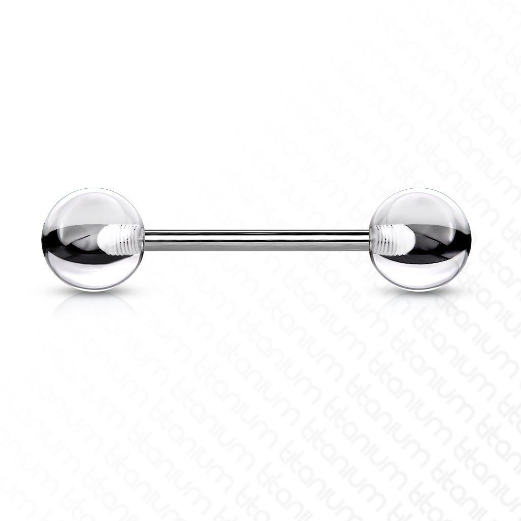 14 Gauge Titanium Acrylic Ball Barbell