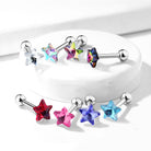 Cherry Diva Stud 16 Gauge Crystal Star Cartilage Stud