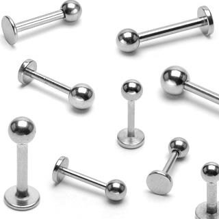 Cherry Diva Flat Back Stud 16 Gauge Silver Flat Back Ball Top Stud Silver