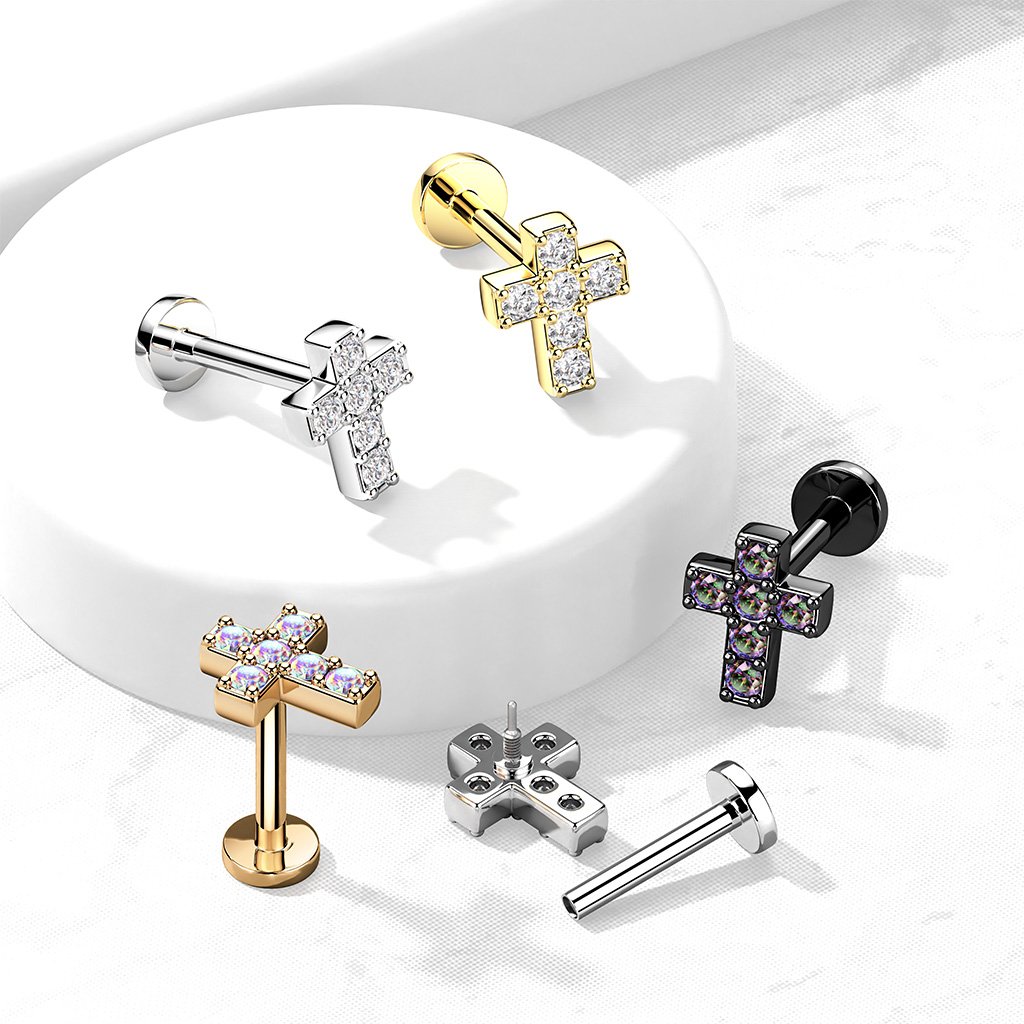 Cross cartilage earring stud online