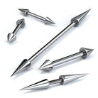 Cherry Diva Barbell 16 Gauge Surgical Steel Spike End Barbell