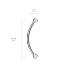 Cherry Diva Barbell 16 Gauge Surgical Steel Curved Barbell With Crystal Ends