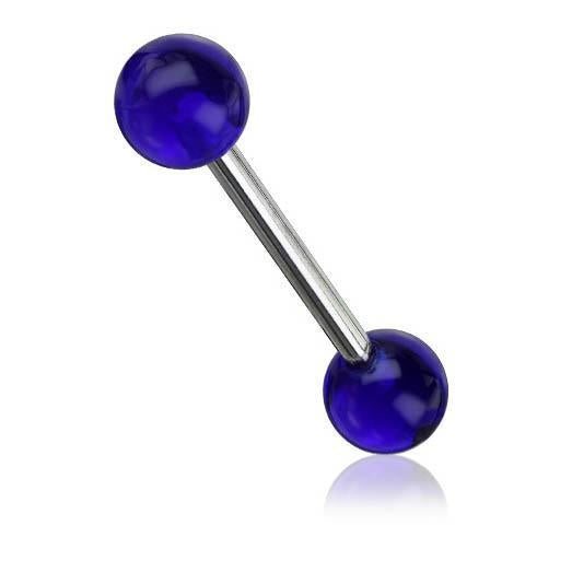 Light Reactive Acrylic Ball Stainless Steel Barbell