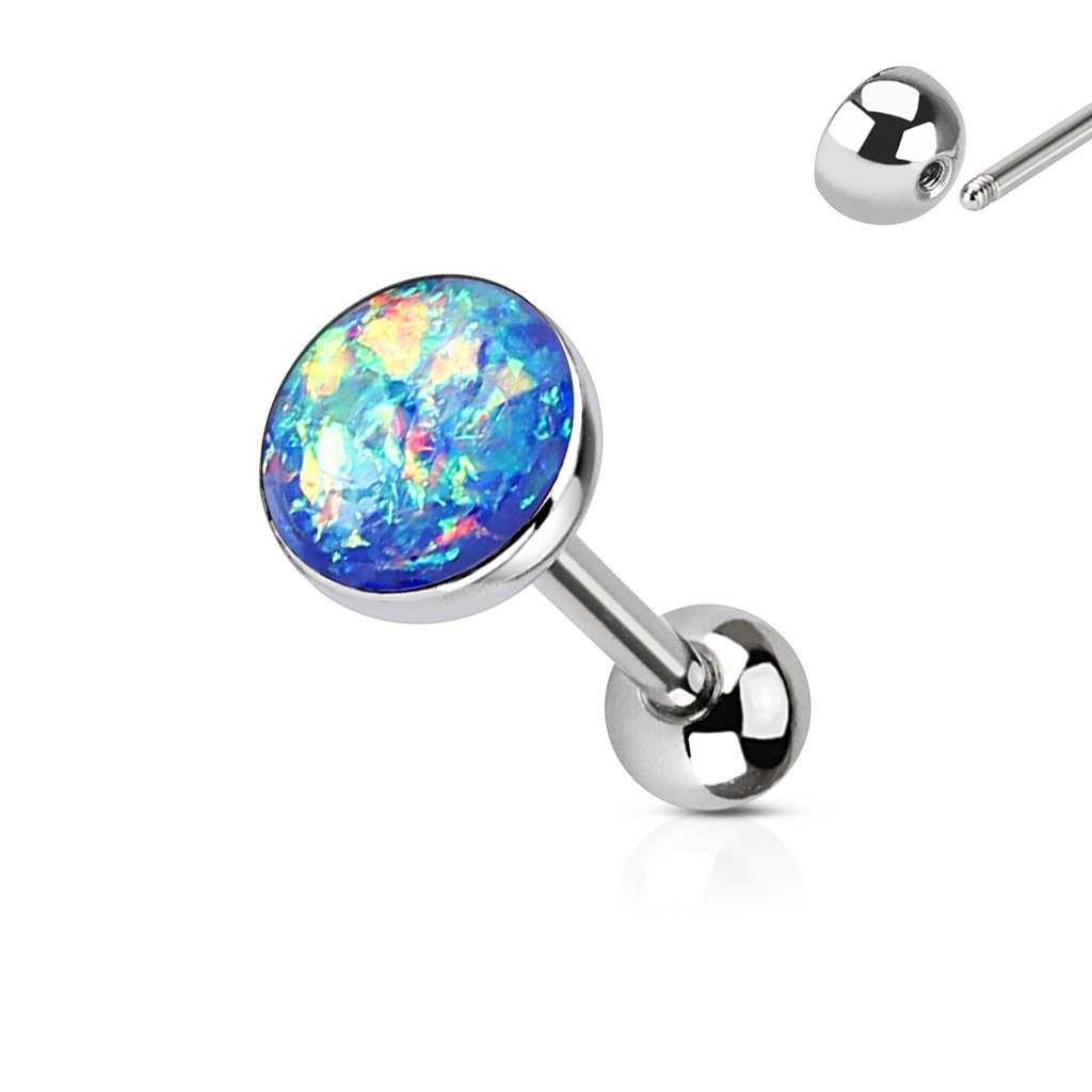 Opal Galaxy Barbell Tongue Ring