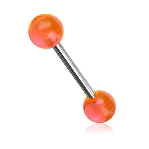 Light Reactive Acrylic Ball Stainless Steel Barbell
