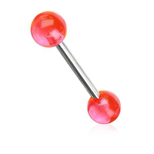Light Reactive Acrylic Ball Stainless Steel Barbell