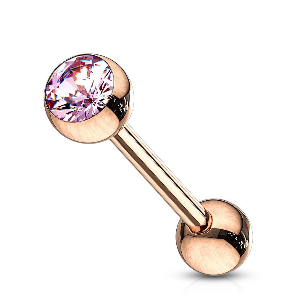Rose Gold Tongue Barbell