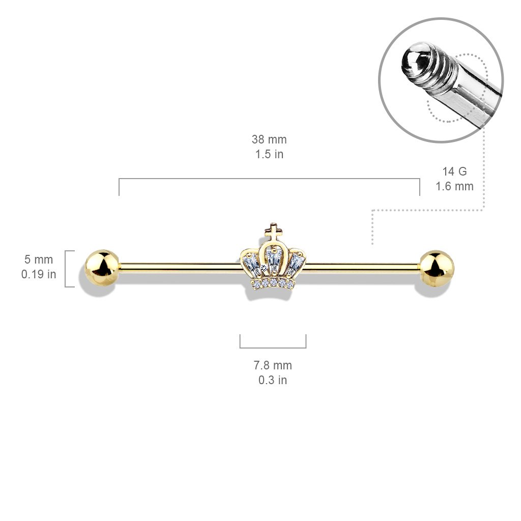 Princess Crown Industrial Barbell