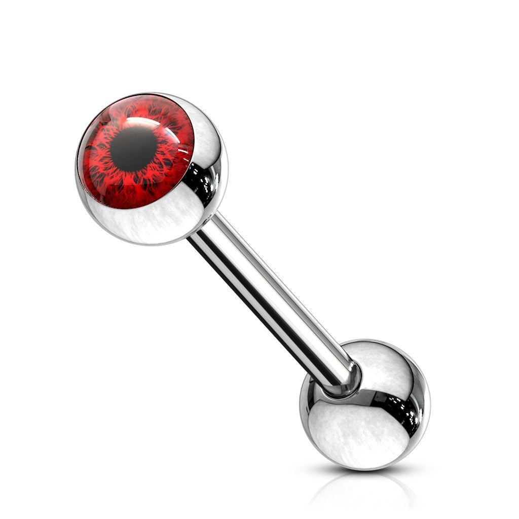 Cherry Diva Barbell RED 14 Gauge Snake Eye Tongue Barbell