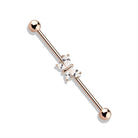 Crystal Butterfly Industrial Barbell