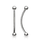 316L Surgical Steel Curved Barbell With Ball Ends