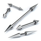 Cherry Diva Barbell 14 Gauge Surgical Steel Spike End Barbell