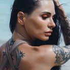 Cherry Diva Stud 16 Gauge Triple Crystal Flower Cartilage / Tragus Stud