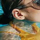 Cherry Diva Flat Back Stud 16 Gauge Twin Crystal Star Flat Back Stud