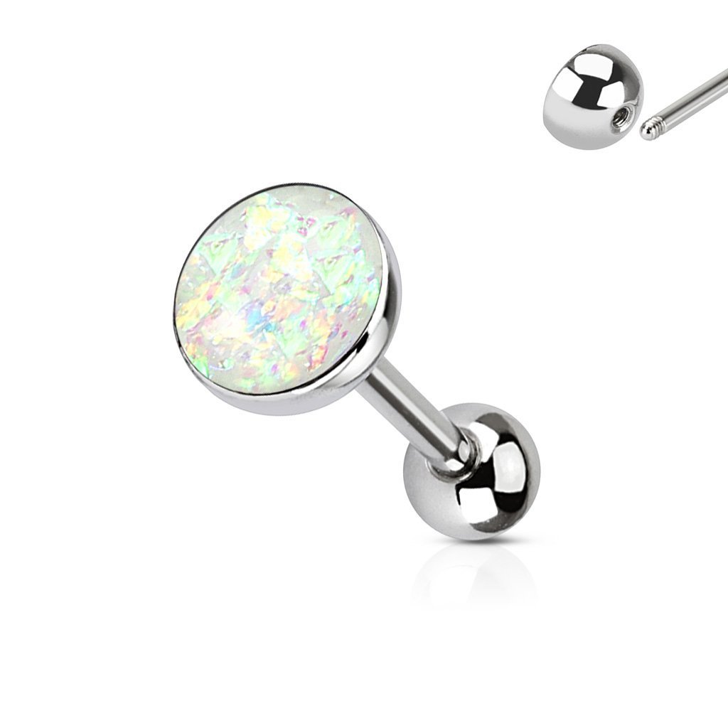 Opal Galaxy Barbell Tongue Ring