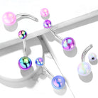 14 Gauge Metallic AB Finish Belly Button Ring Colours