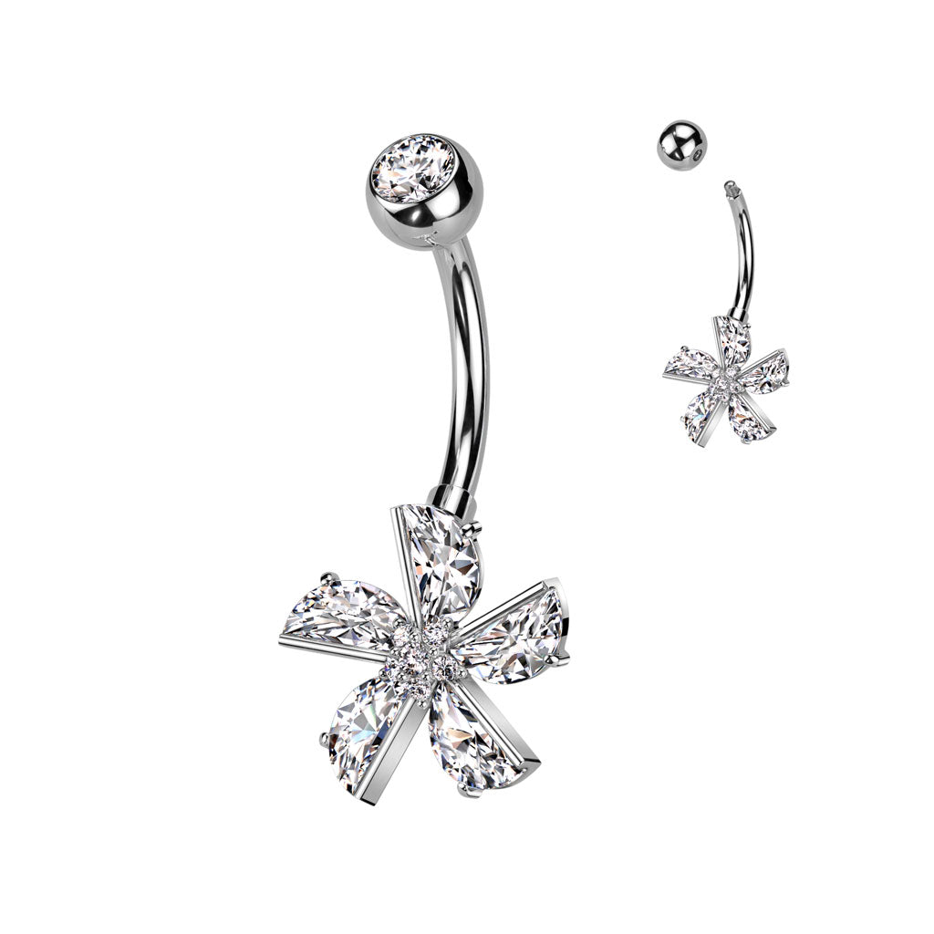 Silver online belly bars