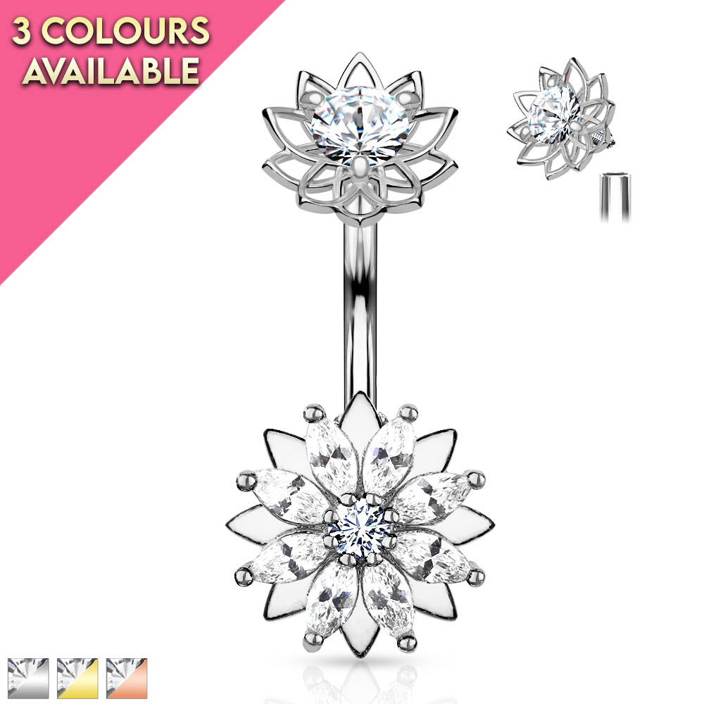 Belly button piercing flower shop
