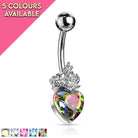 Princess Heart Belly Button Ring
