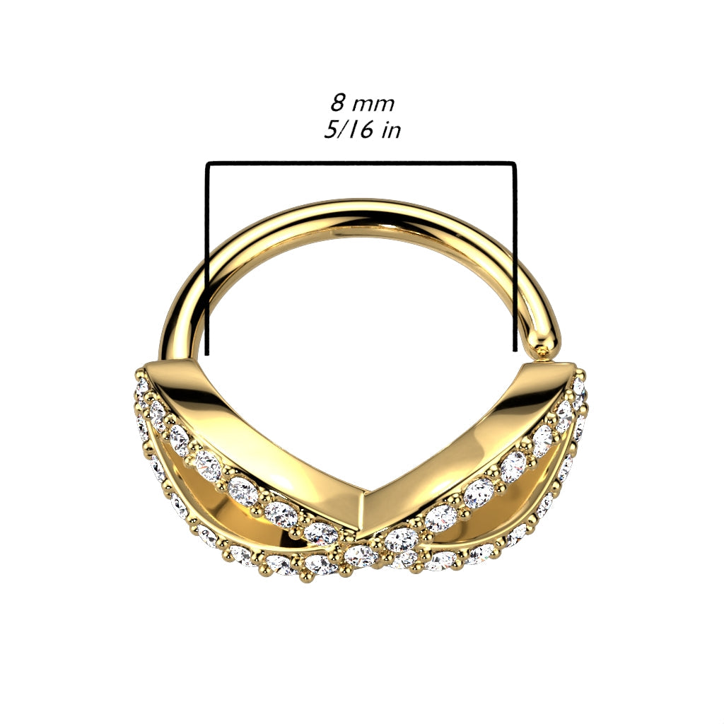 18 Gauge Infinity Jewelled Hoop Ring For Nose & Ear