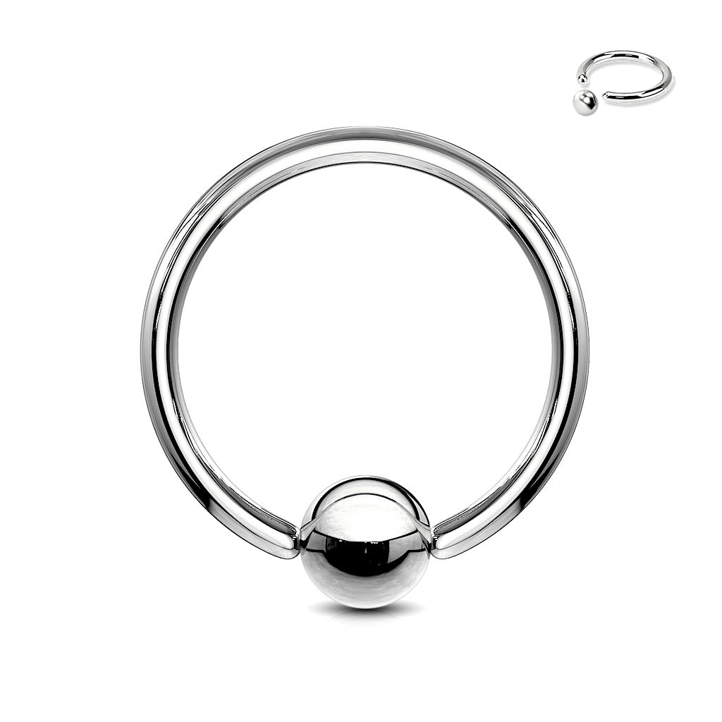 Cherry Diva Bendable Hoop Ring 20 Gauge Surgical Steel Bendable Hoop Ring With Removeable Ball End