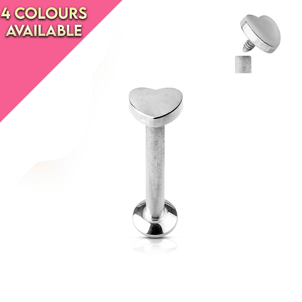 16 Gauge Heart Top Internally Threaded Stud