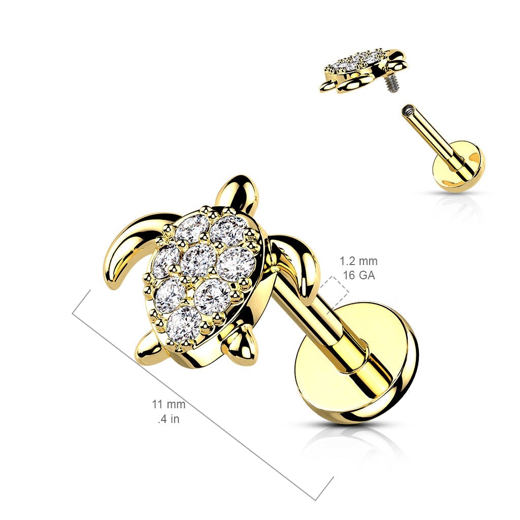 16 Gauge Internally Threaded Little Turtle Stud