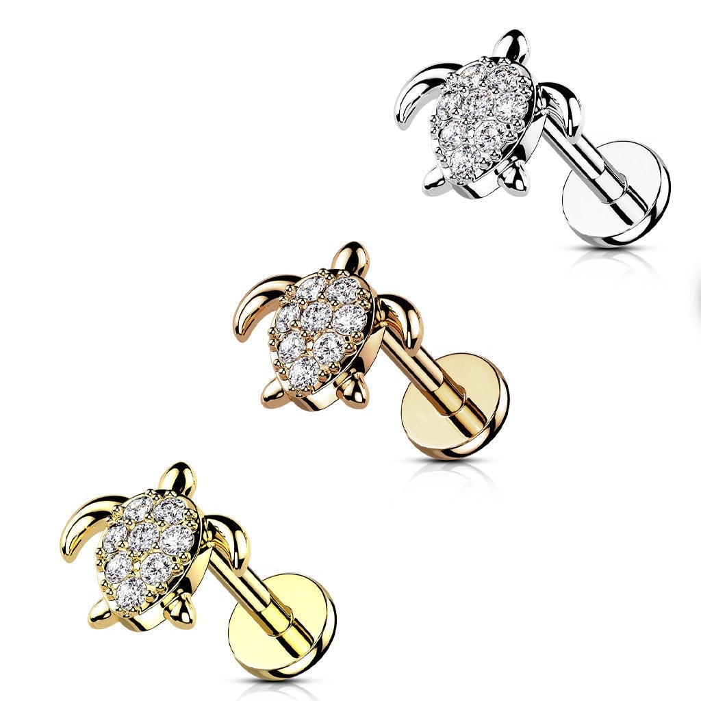 16 Gauge Internally Threaded Little Turtle Stud