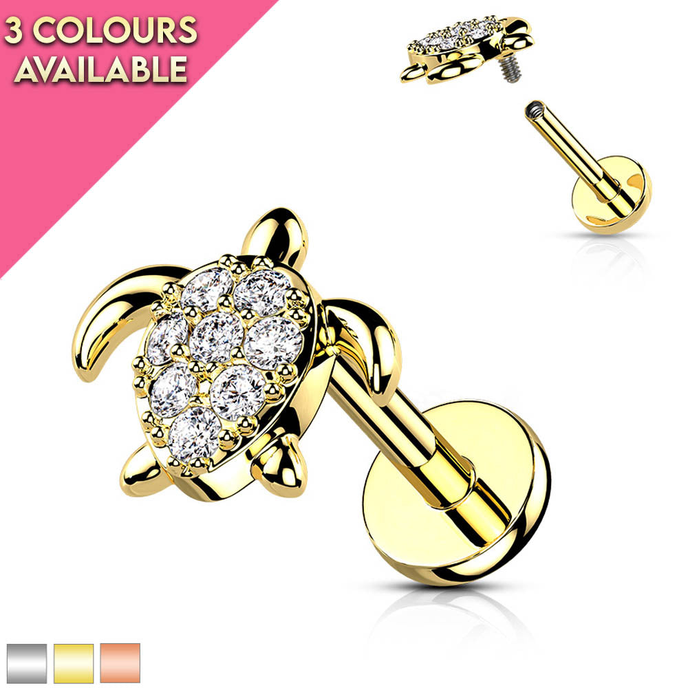 16 Gauge Internally Threaded Little Turtle Stud