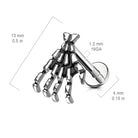 Cherry Diva Flat Back Stud 16 Gauge Spooky Skeletal Hand Stud