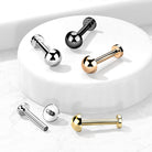 Cherry Diva Flat Back Stud 16 Gauge Titanium Internally Threaded Dome Top Stud